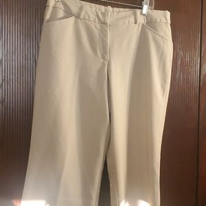 Tan wide legged slacks